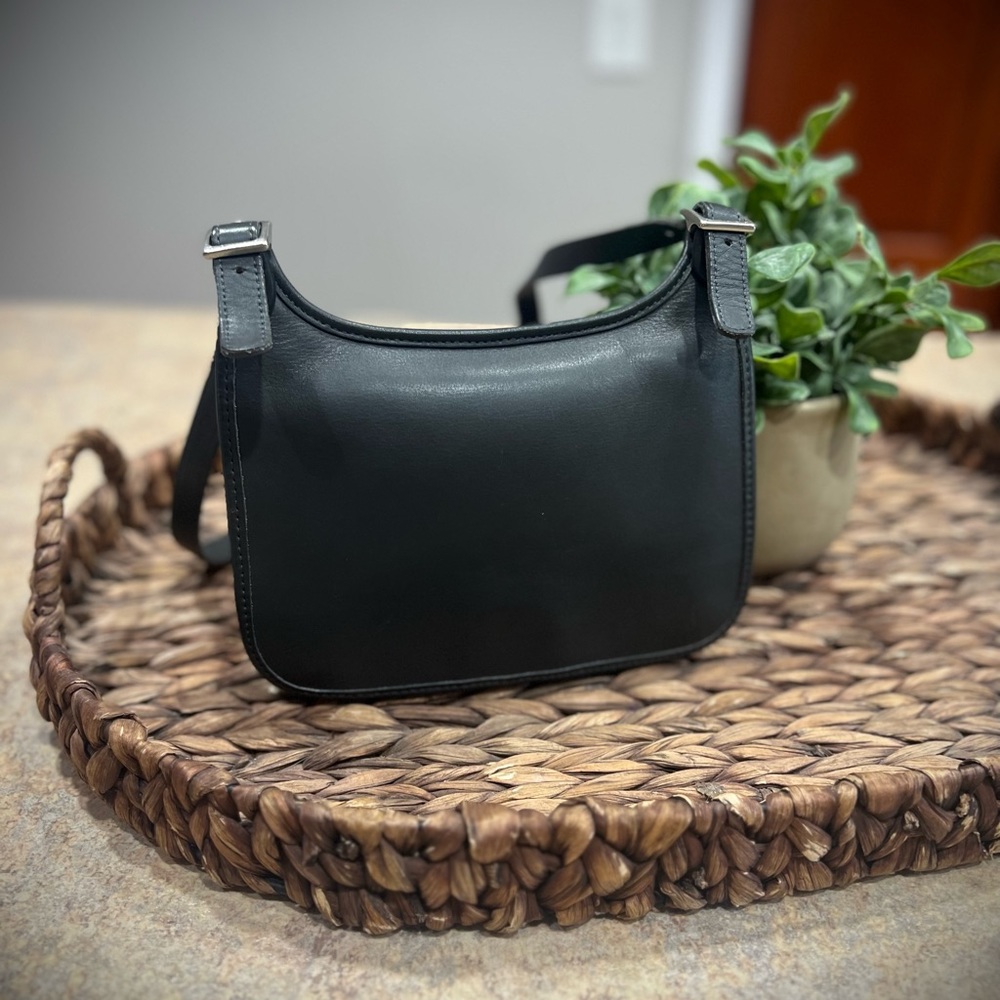 AUTHENTIC Vintage Dark Grey Leather 9142 Mini Hippie